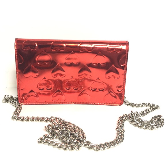 Marc Jacobs for Marc Jacobs Limited Edition Red Metallic Heart Crossbody/Clutch - Picture 6 of 16
